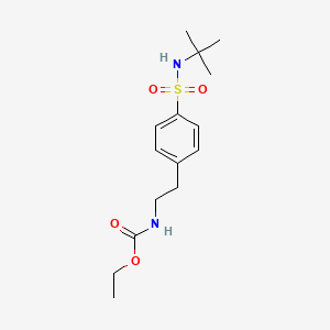 molecular formula C15H24N2O4S B4320338 Ethyl {2-[4-(tert-butylsulfamoyl)phenyl]ethyl}carbamate 
