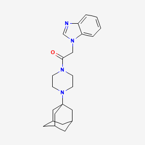 molecular formula C23H30N4O B4320420 1-[4-(1-ADAMANTYL)PIPERAZINO]-2-(1H-1,3-BENZIMIDAZOL-1-YL)-1-ETHANONE 