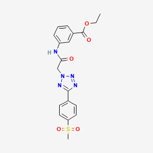 molecular formula C19H19N5O5S B4320455 ETHYL 3-{2-[5-(4-METHANESULFONYLPHENYL)-2H-1,2,3,4-TETRAZOL-2-YL]ACETAMIDO}BENZOATE 