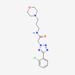molecular formula C16H21ClN6O2 B4320468 2-[5-(2-CHLOROPHENYL)-2H-1,2,3,4-TETRAZOL-2-YL]-N-[3-(MORPHOLIN-4-YL)PROPYL]ACETAMIDE 