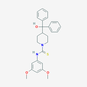 molecular formula C27H30N2O3S B432052 N-(3,5-dimethoxyphenyl)-4-[hydroxy(diphenyl)methyl]-1-piperidinecarbothioamide 