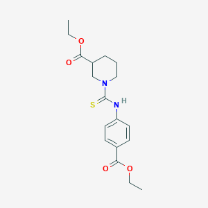 B432080 Ethyl 1-{[4-(ethoxycarbonyl)phenyl]carbamothioyl}piperidine-3-carboxylate CAS No. 479387-67-2