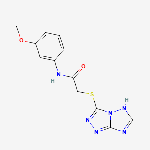 molecular formula C12H12N6O2S B4320967 N-(3-METHOXYPHENYL)-2-{7H-[1,2,4]TRIAZOLO[4,3-B][1,2,4]TRIAZOL-3-YLSULFANYL}ACETAMIDE 