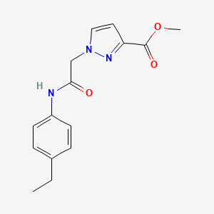 molecular formula C15H17N3O3 B4320992 METHYL 1-[2-(4-ETHYLANILINO)-2-OXOETHYL]-1H-PYRAZOLE-3-CARBOXYLATE 