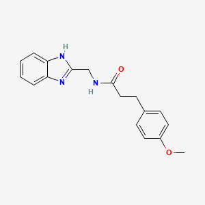 molecular formula C18H19N3O2 B4321092 N-(1H-benzimidazol-2-ylmethyl)-3-(4-methoxyphenyl)propanamide 
