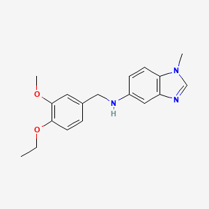 molecular formula C18H21N3O2 B4321666 N-[(4-ETHOXY-3-METHOXYPHENYL)METHYL]-1-METHYL-1H-1,3-BENZODIAZOL-5-AMINE 