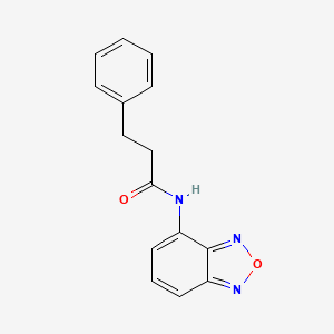 molecular formula C15H13N3O2 B4321720 N-(2,1,3-benzoxadiazol-4-yl)-3-phenylpropanamide 