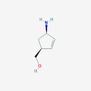 molecular formula C6H11NO B043218 ((1S,4R)-4-氨基环戊-2-烯-1-基)甲醇 CAS No. 136522-35-5