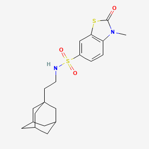 molecular formula C20H26N2O3S2 B4322221 N-[2-(ADAMANTAN-1-YL)ETHYL]-3-METHYL-2-OXO-2,3-DIHYDRO-1,3-BENZOTHIAZOLE-6-SULFONAMIDE 