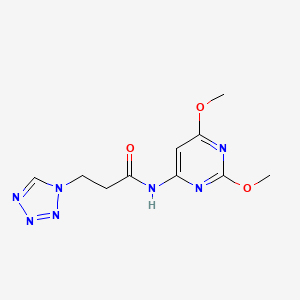 molecular formula C10H13N7O3 B4322417 N-(2,6-DIMETHOXY-4-PYRIMIDINYL)-3-(1H-TETRAZOL-1-YL)PROPANAMIDE 