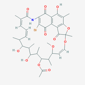 molecular formula C₃₇H₄₄BrNO₁₂ B043225 [(9Z,19Z,21Z)-26-Bromo-2,15,17-trihydroxy-11-methoxy-3,7,12,14,16,18,22-heptamethyl-6,23,27,29-tetraoxo-8,30-dioxa-24-azatetracyclo[23.3.1.14,7.05,28]triaconta-1(28),2,4,9,19,21,25-heptaen-13-yl] acetate CAS No. 57375-25-4