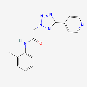 molecular formula C15H14N6O B4322705 N-(2-METHYLPHENYL)-2-[5-(4-PYRIDINYL)-2H-TETRAZOL-2-YL]ACETAMIDE 