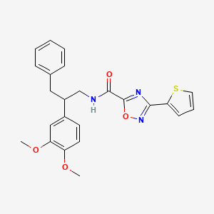 molecular formula C24H23N3O4S B4322711 N-[2-(3,4-dimethoxyphenyl)-3-phenylpropyl]-3-(thiophen-2-yl)-1,2,4-oxadiazole-5-carboxamide 