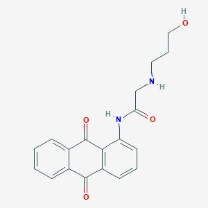 molecular formula C19H18N2O4 B4322741 N-(9,10-DIOXO-9,10-DIHYDRO-1-ANTHRACENYL)-N~2~-(3-HYDROXYPROPYL)GLYCINAMIDE 