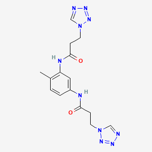 molecular formula C15H18N10O2 B4322865 N-{2-METHYL-5-[3-(1H-1,2,3,4-TETRAZOL-1-YL)PROPANAMIDO]PHENYL}-3-(1H-1,2,3,4-TETRAZOL-1-YL)PROPANAMIDE 