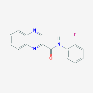 molecular formula C15H10FN3O B4323379 N-(2-fluorophenyl)quinoxaline-2-carboxamide 