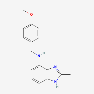 molecular formula C16H17N3O B4323413 N-(4-METHOXYBENZYL)-N-(2-METHYL-1H-1,3-BENZIMIDAZOL-7-YL)AMINE 