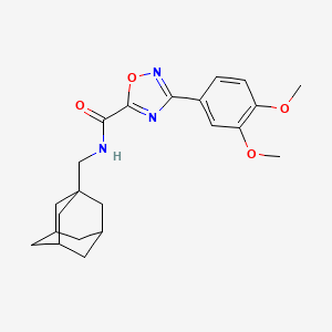 molecular formula C22H27N3O4 B4323433 N-[(ADAMANTAN-1-YL)METHYL]-3-(3,4-DIMETHOXYPHENYL)-1,2,4-OXADIAZOLE-5-CARBOXAMIDE 