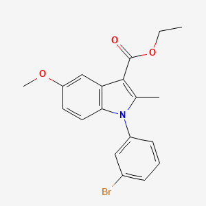 molecular formula C19H18BrNO3 B4323622 ethyl 1-(3-bromophenyl)-5-methoxy-2-methyl-1H-indole-3-carboxylate 