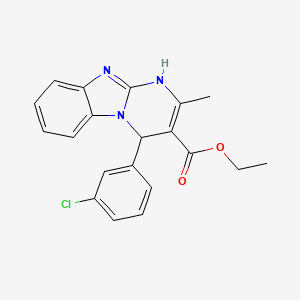 molecular formula C20H18ClN3O2 B4323686 ethyl 4-(3-chlorophenyl)-2-methyl-1,4-dihydropyrimido[1,2-a]benzimidazole-3-carboxylate 