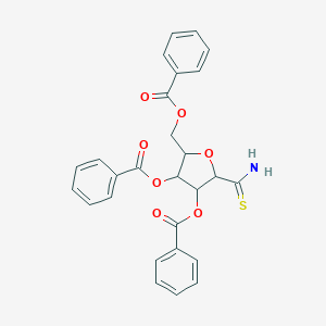 molecular formula C27H23NO7S B043237 (3,4-Dibenzoyloxy-5-carbamothioyloxolan-2-yl)methyl benzoate CAS No. 57944-10-2