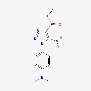 molecular formula C12H15N5O2 B4323818 methyl 5-amino-1-[4-(dimethylamino)phenyl]-1H-1,2,3-triazole-4-carboxylate 
