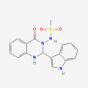molecular formula C17H16N4O3S B4323914 N-[2-(1H-INDOL-3-YL)-4-OXO-1,4-DIHYDRO-3(2H)-QUINAZOLINYL]METHANESULFONAMIDE 