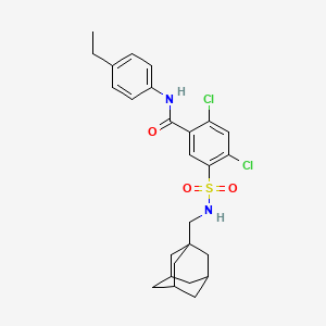 molecular formula C26H30Cl2N2O3S B4324060 5-[(ADAMANTAN-1-YLMETHYL)SULFAMOYL]-2,4-DICHLORO-N-(4-ETHYLPHENYL)BENZAMIDE 