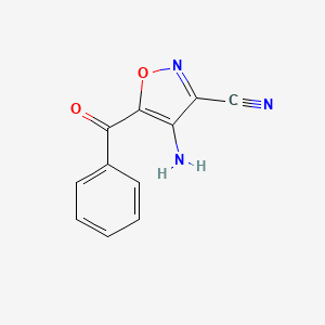 molecular formula C11H7N3O2 B4324152 4-amino-5-benzoylisoxazole-3-carbonitrile CAS No. 76390-68-6