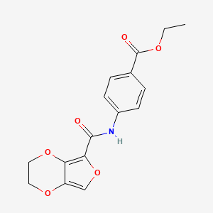 molecular formula C16H15NO6 B4324204 ethyl 4-[(2,3-dihydrofuro[3,4-b][1,4]dioxin-5-ylcarbonyl)amino]benzoate 