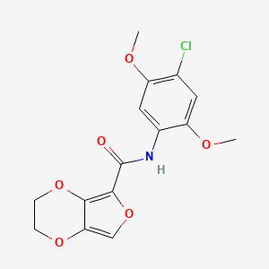 molecular formula C15H14ClNO6 B4324220 N-(4-chloro-2,5-dimethoxyphenyl)-2,3-dihydrofuro[3,4-b][1,4]dioxine-5-carboxamide 