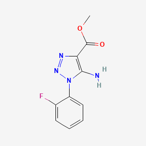 molecular formula C10H9FN4O2 B4324244 methyl 5-amino-1-(2-fluorophenyl)-1H-1,2,3-triazole-4-carboxylate 
