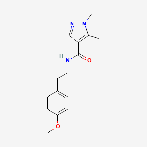 molecular formula C15H19N3O2 B4324253 N-[2-(4-methoxyphenyl)ethyl]-1,5-dimethyl-1H-pyrazole-4-carboxamide 