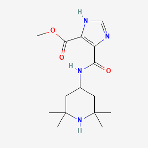 molecular formula C15H24N4O3 B4324440 METHYL 5-{[(2,2,6,6-TETRAMETHYL-4-PIPERIDYL)AMINO]CARBONYL}-1H-IMIDAZOLE-4-CARBOXYLATE 