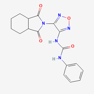 molecular formula C17H17N5O4 B4324492 N-[4-(1,3-dioxooctahydro-2H-isoindol-2-yl)-1,2,5-oxadiazol-3-yl]-N'-phenylurea 