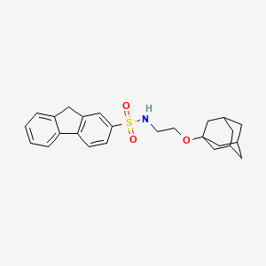 molecular formula C25H29NO3S B4324541 N-[2-(1-adamantyloxy)ethyl]-9H-fluorene-2-sulfonamide 