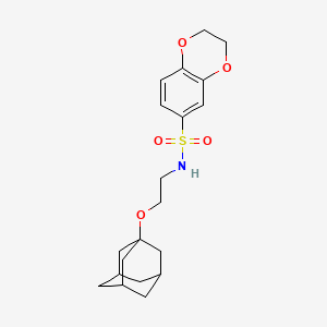 molecular formula C20H27NO5S B4324559 N-[2-(ADAMANTAN-1-YLOXY)ETHYL]-2,3-DIHYDRO-1,4-BENZODIOXINE-6-SULFONAMIDE 
