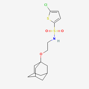 molecular formula C16H22ClNO3S2 B4324574 N-[2-(1-adamantyloxy)ethyl]-5-chlorothiophene-2-sulfonamide 