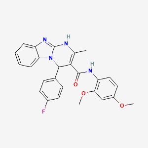 molecular formula C26H23FN4O3 B4324590 N-(2,4-dimethoxyphenyl)-4-(4-fluorophenyl)-2-methyl-1,4-dihydropyrimido[1,2-a]benzimidazole-3-carboxamide 