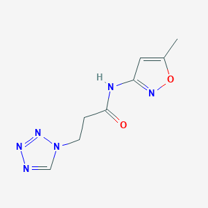 molecular formula C8H10N6O2 B4324653 N-(5-METHYL-3-ISOXAZOLYL)-3-(1H-TETRAZOL-1-YL)PROPANAMIDE 