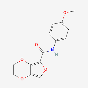 molecular formula C14H13NO5 B4324974 N-(4-methoxyphenyl)-2,3-dihydrofuro[3,4-b][1,4]dioxine-5-carboxamide 