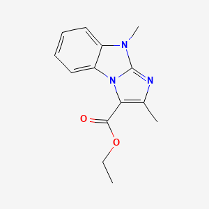 molecular formula C14H15N3O2 B4325038 ETHYL 2,9-DIMETHYL-9H-IMIDAZO[1,2-A][1,3]BENZIMIDAZOLE-3-CARBOXYLATE 