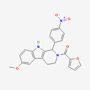 molecular formula C23H19N3O5 B4325063 furan-2-yl[6-methoxy-1-(4-nitrophenyl)-1,3,4,9-tetrahydro-2H-beta-carbolin-2-yl]methanone CAS No. 889950-86-1