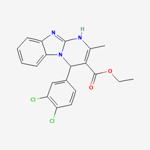 molecular formula C20H17Cl2N3O2 B4325137 ethyl 4-(3,4-dichlorophenyl)-2-methyl-1,4-dihydropyrimido[1,2-a]benzimidazole-3-carboxylate 