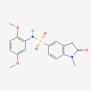 molecular formula C17H18N2O5S B4325148 N-(2,5-DIMETHOXYPHENYL)-1-METHYL-2-OXO-5-INDOLINESULFONAMIDE 