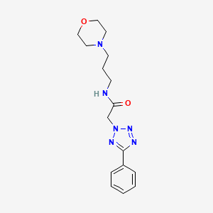 molecular formula C16H22N6O2 B4325243 N-[3-(4-MORPHOLINYL)PROPYL]-2-(5-PHENYL-2H-TETRAZOL-2-YL)ACETAMIDE 