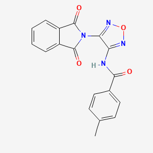 molecular formula C18H12N4O4 B4325629 N-[4-(1,3-dioxo-1,3-dihydro-2H-isoindol-2-yl)-1,2,5-oxadiazol-3-yl]-4-methylbenzamide 