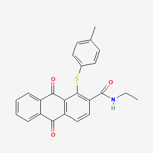 molecular formula C24H19NO3S B4325705 N-ETHYL-1-[(4-METHYLPHENYL)SULFANYL]-9,10-DIOXO-9,10-DIHYDRO-2-ANTHRACENECARBOXAMIDE 