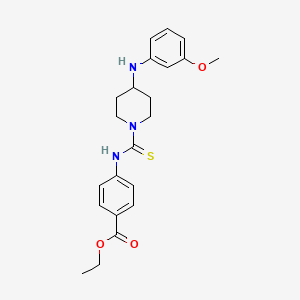 molecular formula C22H27N3O3S B4325938 ETHYL 4-({[4-(3-METHOXYANILINO)PIPERIDINO]CARBOTHIOYL}AMINO)BENZOATE 
