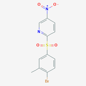 2-[(4-Bromo-3-methylphenyl)sulfonyl]-5-nitropyridine